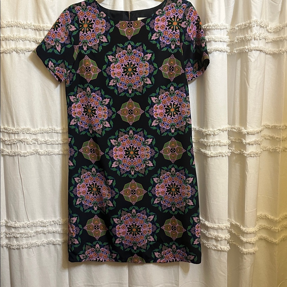 J. Crew Navy Dress with Floral Accents size 2 
EUC